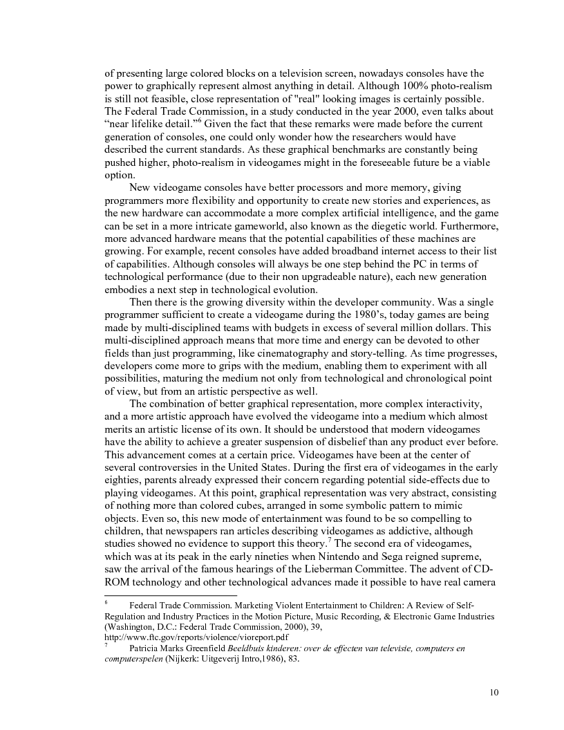 Anteprima della tesi: Videogames and American Society: America's disposition toward virtual environments and hyperreality, Pagina 5
