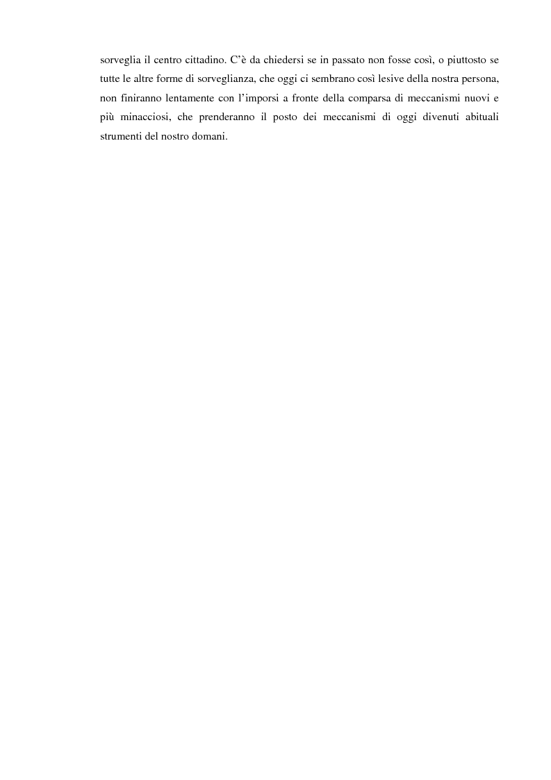 Anteprima della tesi: Società sorvegliata: i nuovi media, privacy e videosorveglianza come strumenti del controllo sociale, Pagina 4