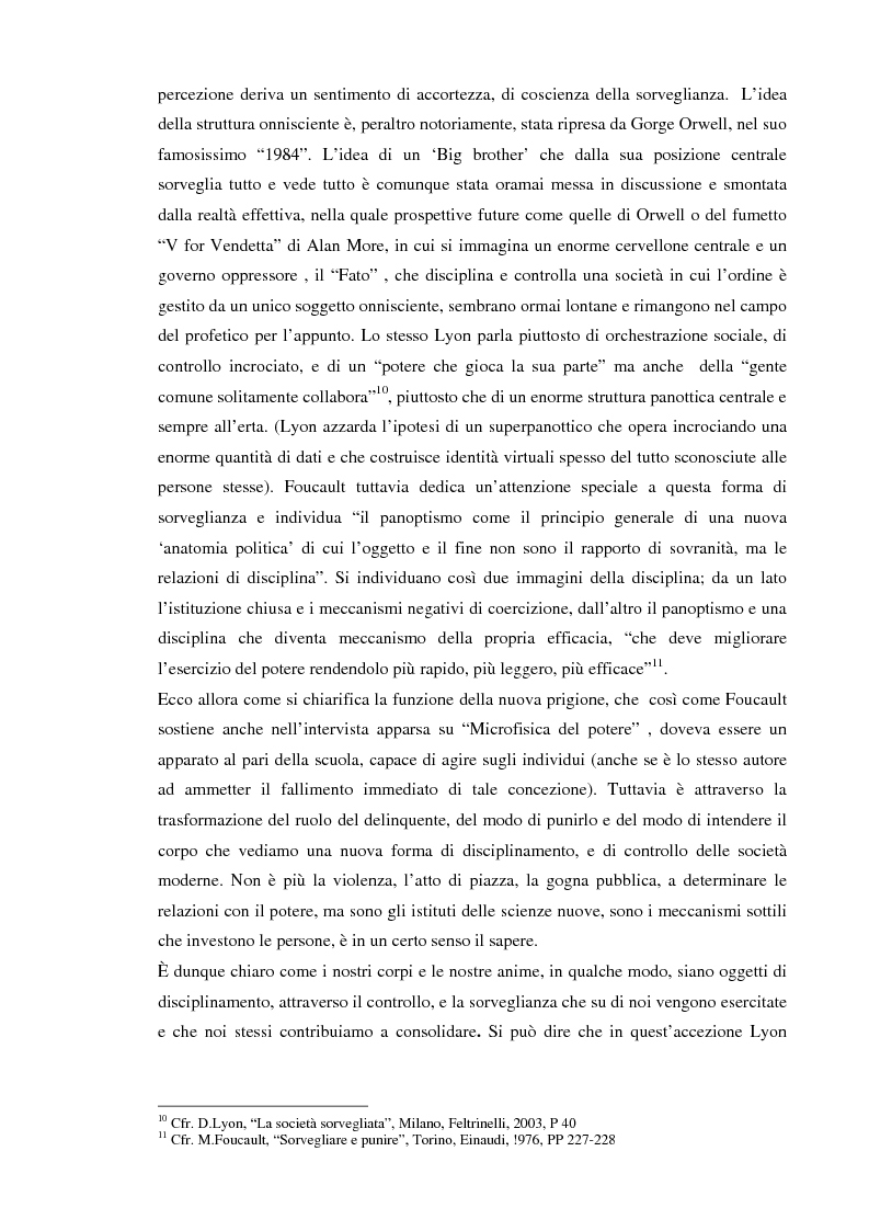 Anteprima della tesi: Società sorvegliata: i nuovi media, privacy e videosorveglianza come strumenti del controllo sociale, Pagina 8