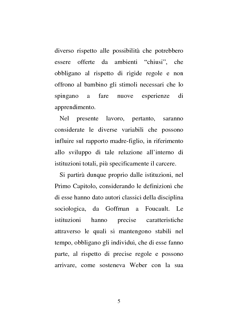 Anteprima della tesi: Donne e carcere: La maternità all'interno di istituzioni totali, Pagina 3