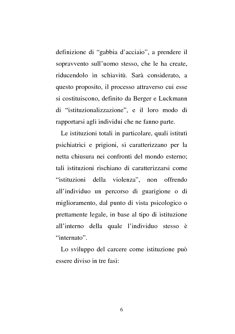 Anteprima della tesi: Donne e carcere: La maternità all'interno di istituzioni totali, Pagina 4
