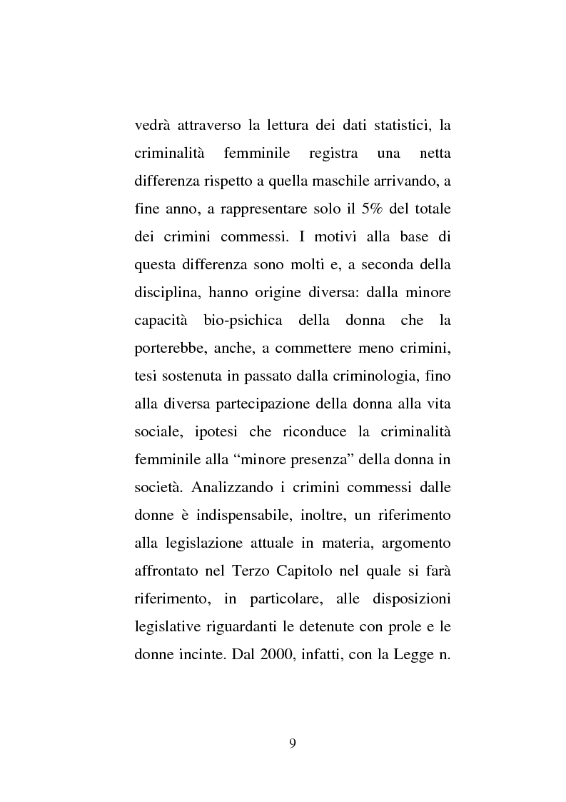 Anteprima della tesi: Donne e carcere: La maternità all'interno di istituzioni totali, Pagina 7