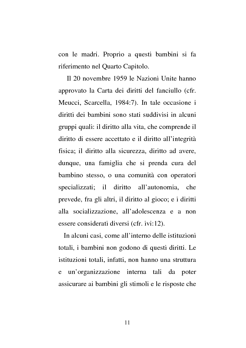 Anteprima della tesi: Donne e carcere: La maternità all'interno di istituzioni totali, Pagina 9