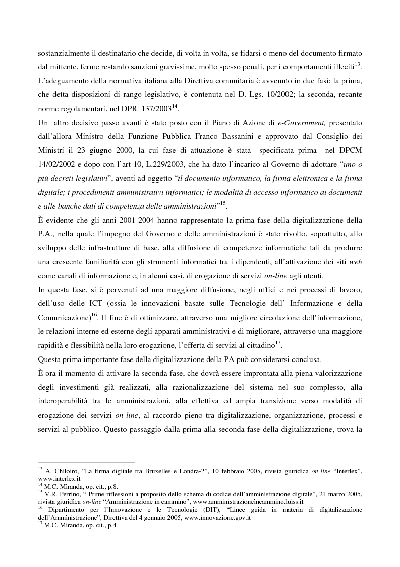Anteprima della tesi: Il contributo dell'e-government nell'incremento dei servizi resi al cittadino, Pagina 6