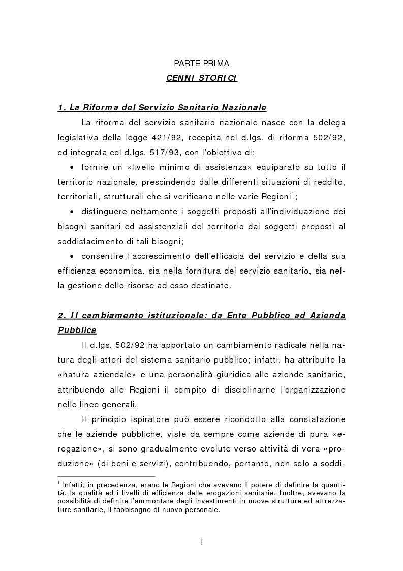 Anteprima della tesi: L'introduzione della contabilità economico patrimoniale nelle aziende sanitarie: l'utilizzo di un sistema amministrativo integrato nell'esperienza dell'ospedale di Legnano, Pagina 4