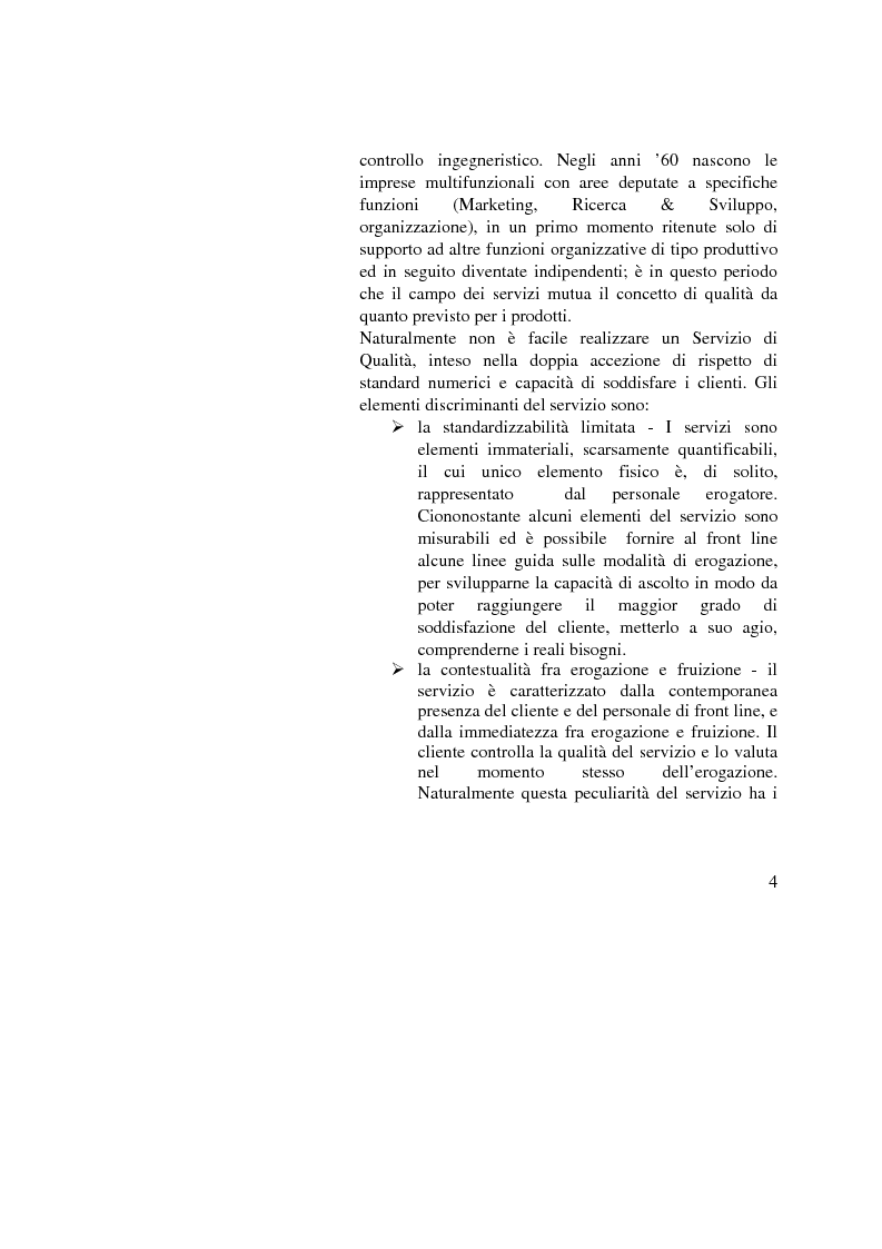 Anteprima della tesi: La Gestione della qualità nella Pubblica Amministrazione - L’esperienza del Comune di Bologna, Pagina 4