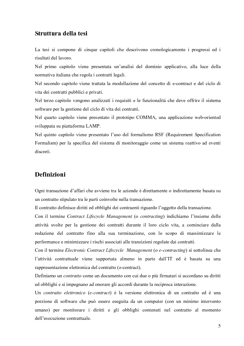 Anteprima della tesi: Un prototipo per la gestione del ciclo di vita dei contratti legali, Pagina 3