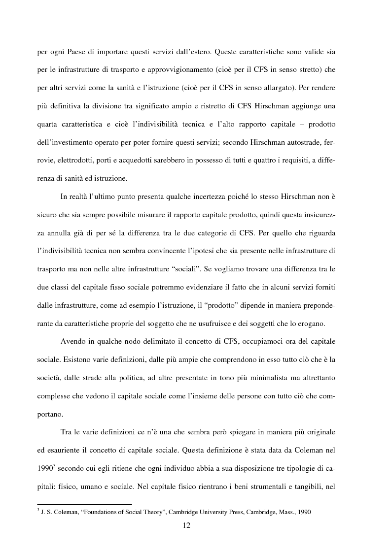 Anteprima della tesi: Politiche infrastrutturali per lo sviluppo economico del Mezzogiorno d'Italia: Teorie ed Effetti, Pagina 9