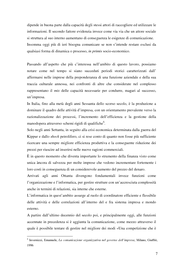 Anteprima della tesi: Evoluzione della comunicazione organizzativa in una Public Utility - il caso Poste Italiane, Pagina 3