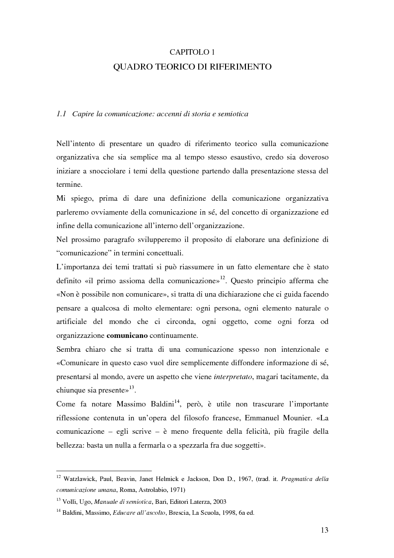 Anteprima della tesi: Evoluzione della comunicazione organizzativa in una Public Utility - il caso Poste Italiane, Pagina 9