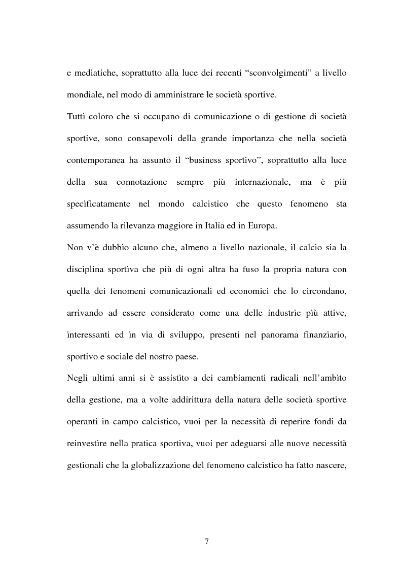 Anteprima della tesi: La gestione dell'area comunicazione e marketing in una moderna società sportiva: il caso S.S. Lazio, Pagina 3