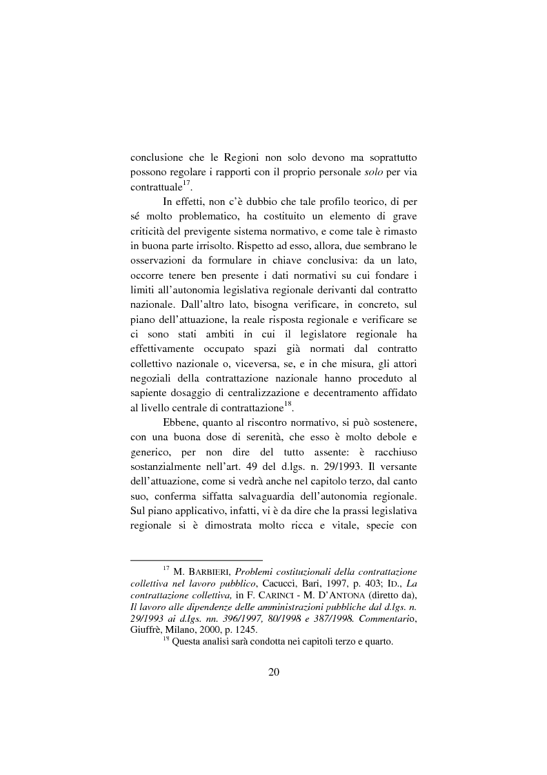 Anteprima della tesi: Il lavoro pubblico locale. Decentramento istituzionale e rapporti ''flessibili''., Pagina 13