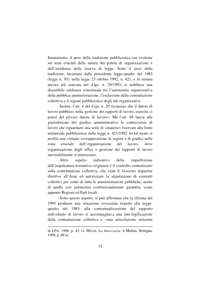 Anteprima della tesi: Il lavoro pubblico locale. Decentramento istituzionale e rapporti ''flessibili''., Pagina 8