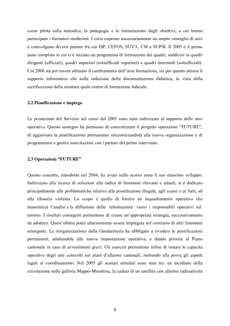 Anteprima della tesi: Polizia cantonale ticinese: organizzazione e prospettive di sviluppo nel processo di cambiamento e miglioramento., Pagina 5
