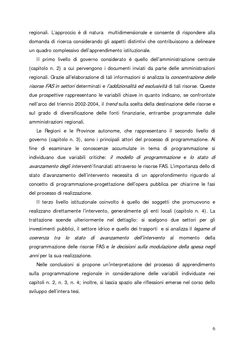 Anteprima della tesi: Accumulo di conoscenze nella programmazione regionale degli investimenti pubblici, Pagina 3