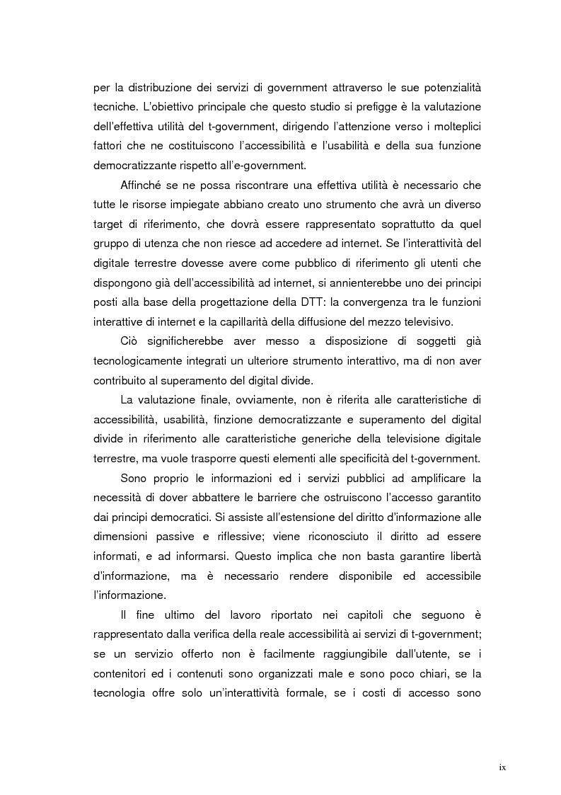 Anteprima della tesi: L'accessibilità al t-government. Tra principi democratici, architettura infrastrutturale e morfologia del territorio, Pagina 6