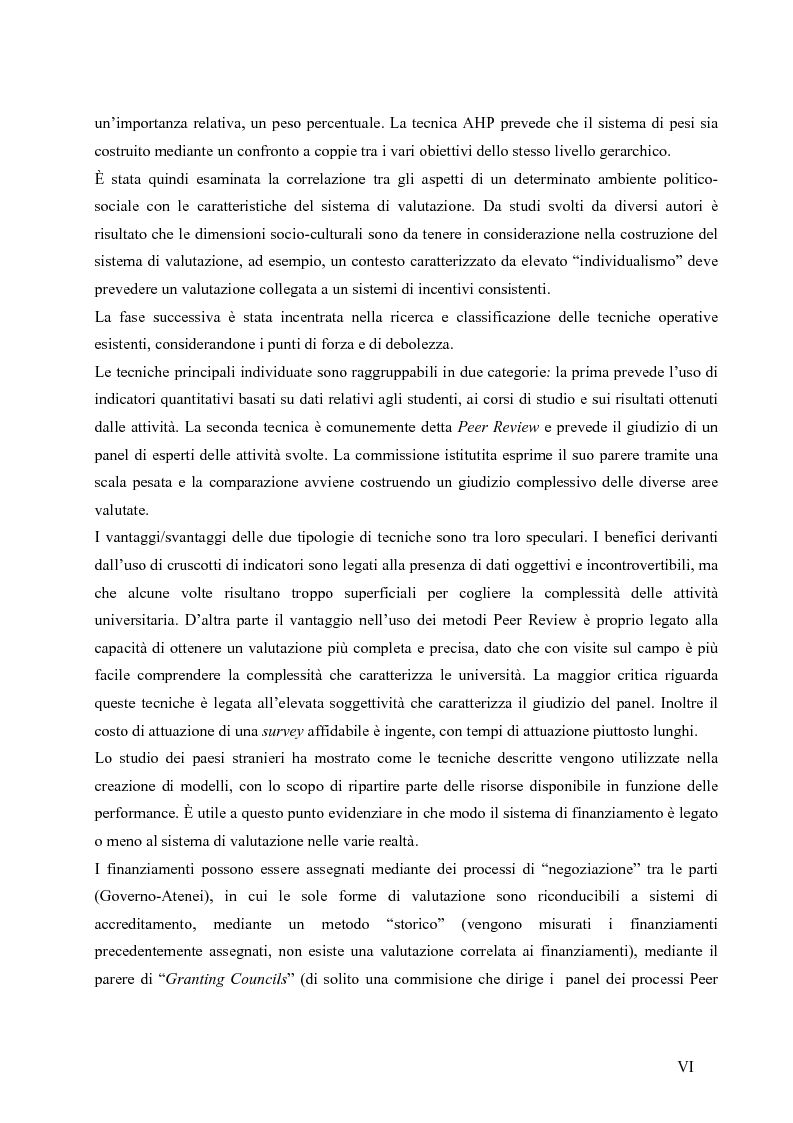 Anteprima della tesi: La valutazione del sistema universitario: un modello di analisi, Pagina 3