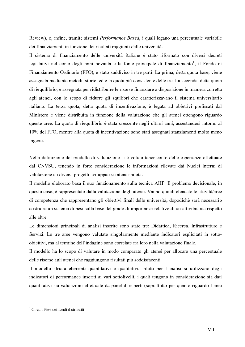 Anteprima della tesi: La valutazione del sistema universitario: un modello di analisi, Pagina 4