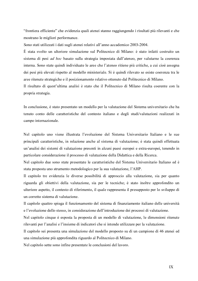 Anteprima della tesi: La valutazione del sistema universitario: un modello di analisi, Pagina 6
