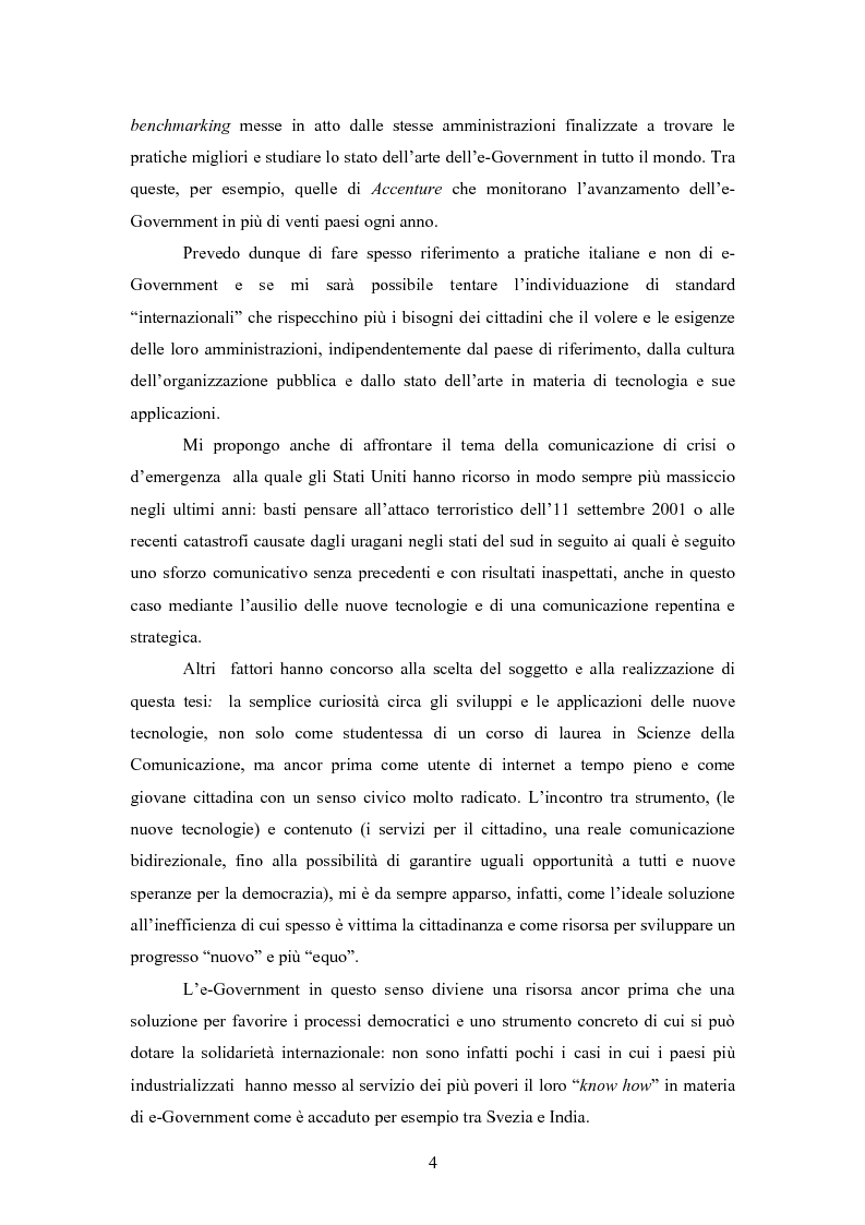 Anteprima della tesi: L'E-Government negli Stati Uniti d'America: dalla PA on line all'E-democracy, Pagina 3