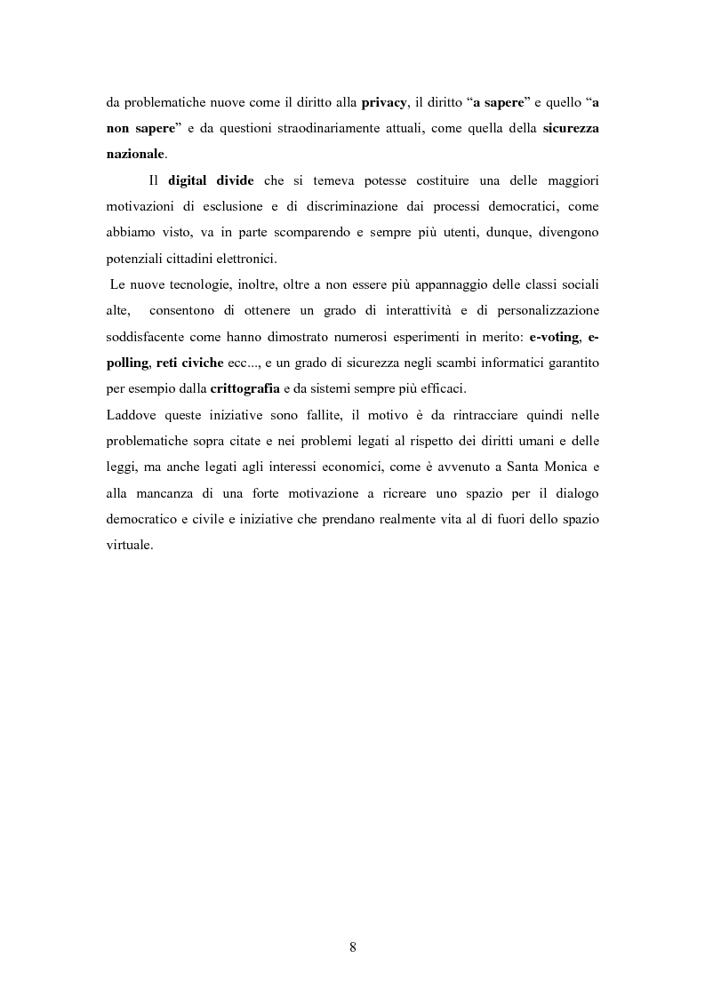 Anteprima della tesi: L'E-Government negli Stati Uniti d'America: dalla PA on line all'E-democracy, Pagina 7