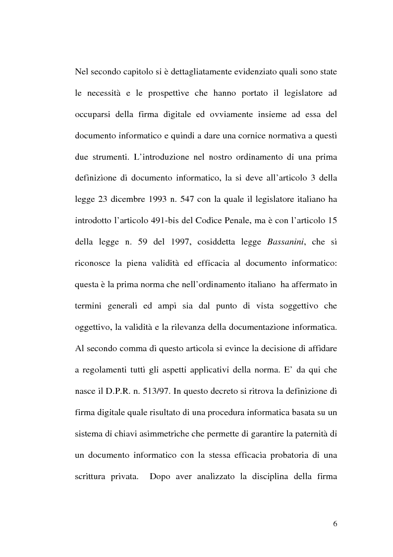 Anteprima della tesi: L'evoluzione della firma digitale: dal documento informatico all'amministrazione digitale, Pagina 4