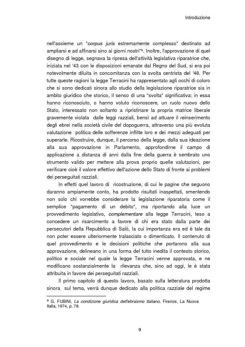 Anteprima della tesi: Il reinserimento dei perseguitati razziali nel secondo dopoguerra. L'itinerario della legge n. 96 del 10 marzo 1955, Pagina 5