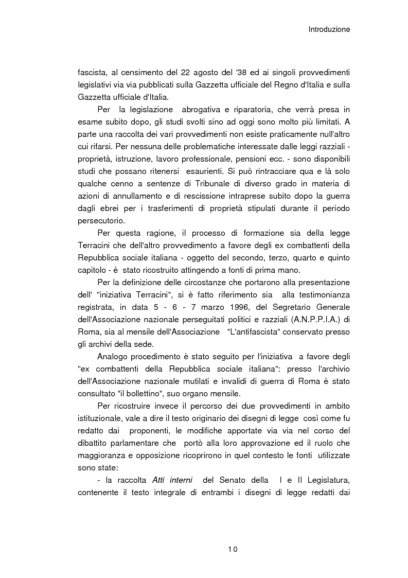 Anteprima della tesi: Il reinserimento dei perseguitati razziali nel secondo dopoguerra. L'itinerario della legge n. 96 del 10 marzo 1955, Pagina 6