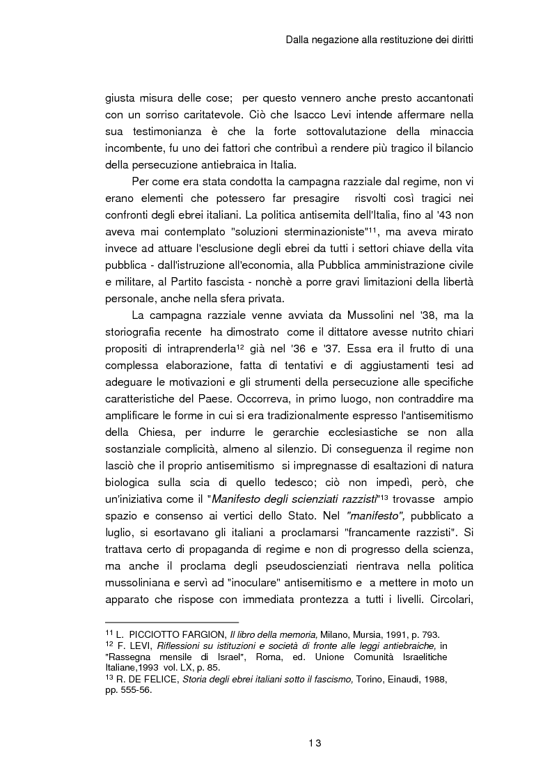 Anteprima della tesi: Il reinserimento dei perseguitati razziali nel secondo dopoguerra. L'itinerario della legge n. 96 del 10 marzo 1955, Pagina 9