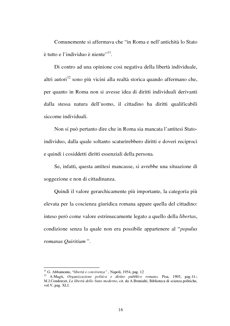 Anteprima della tesi: La LIBERTAS nell'esperienza giuridica romana, Pagina 11