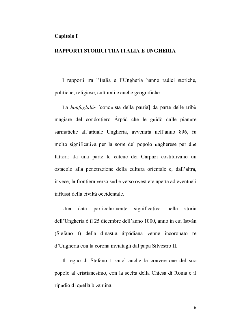 Anteprima della tesi: L'Immagine dell'Italia nella poesia ungherese del primo Novecento, Pagina 6