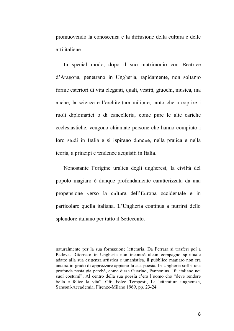 Anteprima della tesi: L'Immagine dell'Italia nella poesia ungherese del primo Novecento, Pagina 8