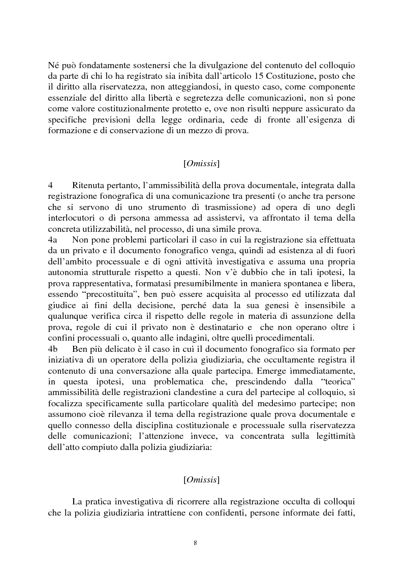 Anteprima della tesi: Sezioni unite Torcasio un'altra vittoria del giusto processo, Pagina 5