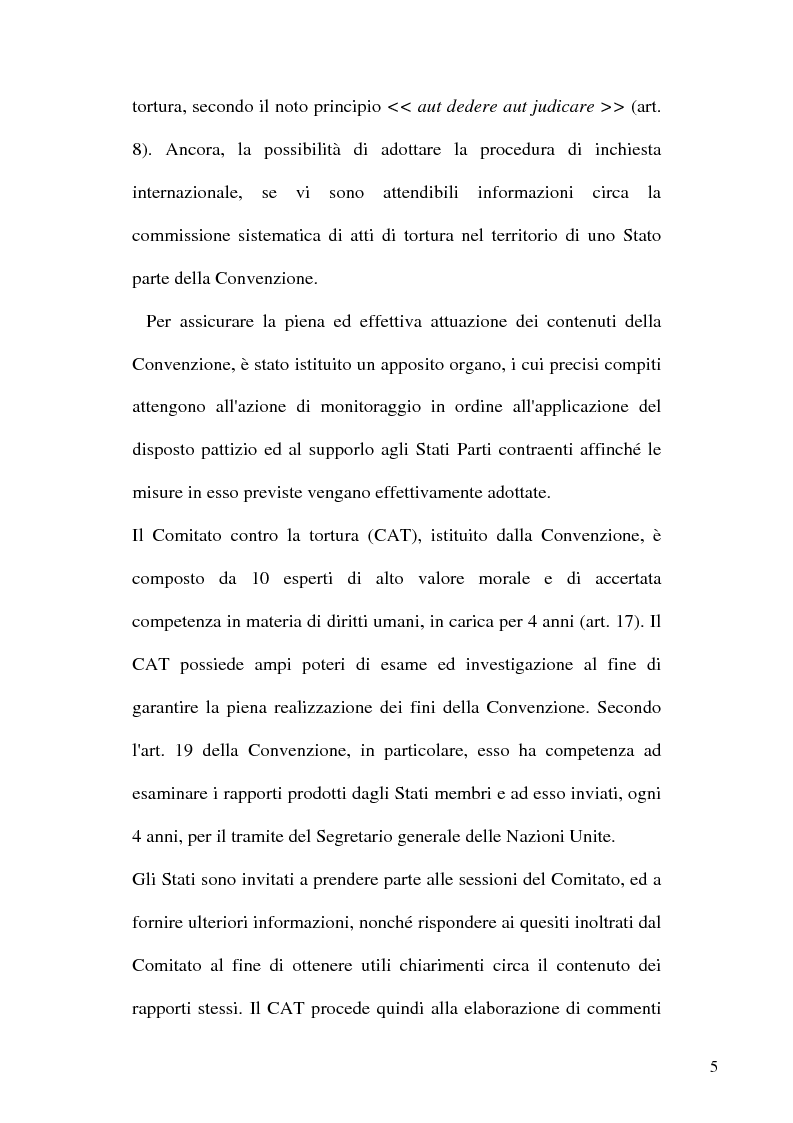 Anteprima della tesi: Tortura e Punizioni o Trattamenti crudeli, inumani e degradanti, Pagina 5