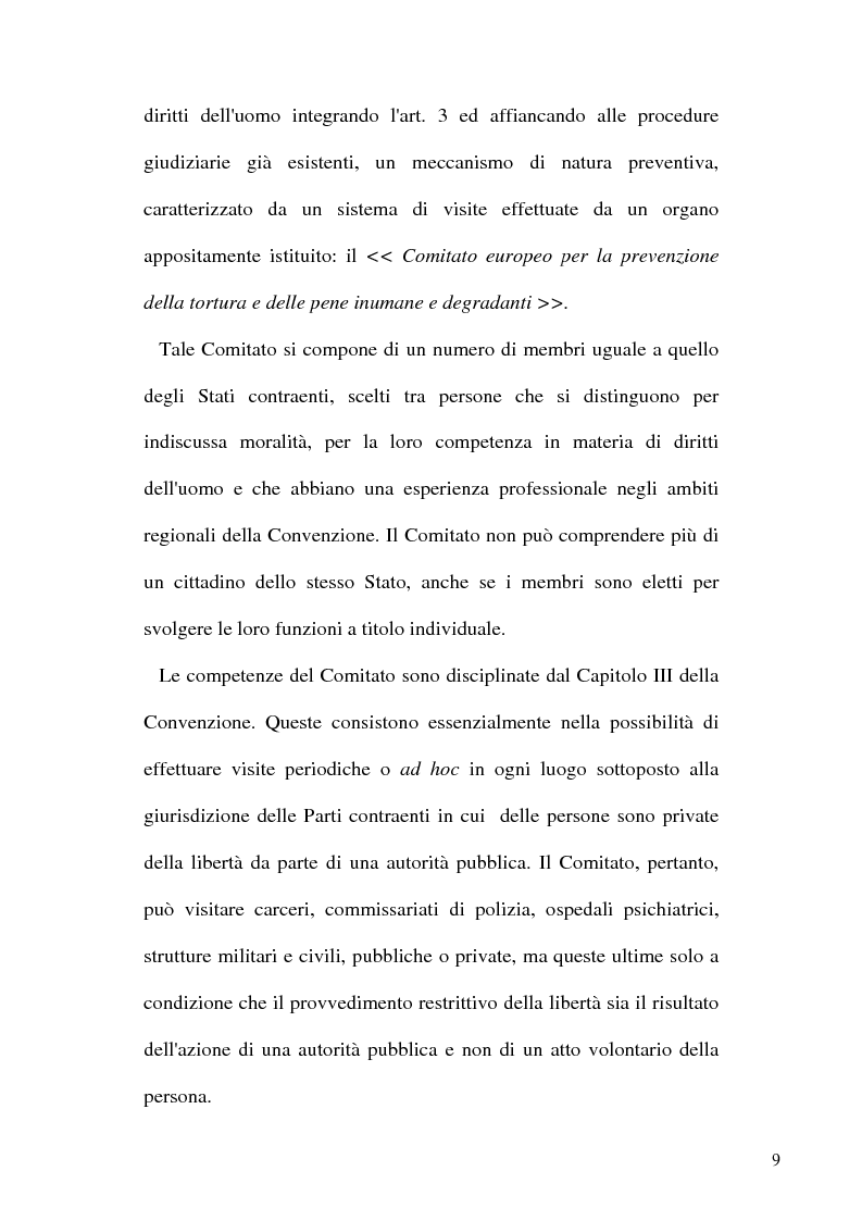 Anteprima della tesi: Tortura e Punizioni o Trattamenti crudeli, inumani e degradanti, Pagina 9