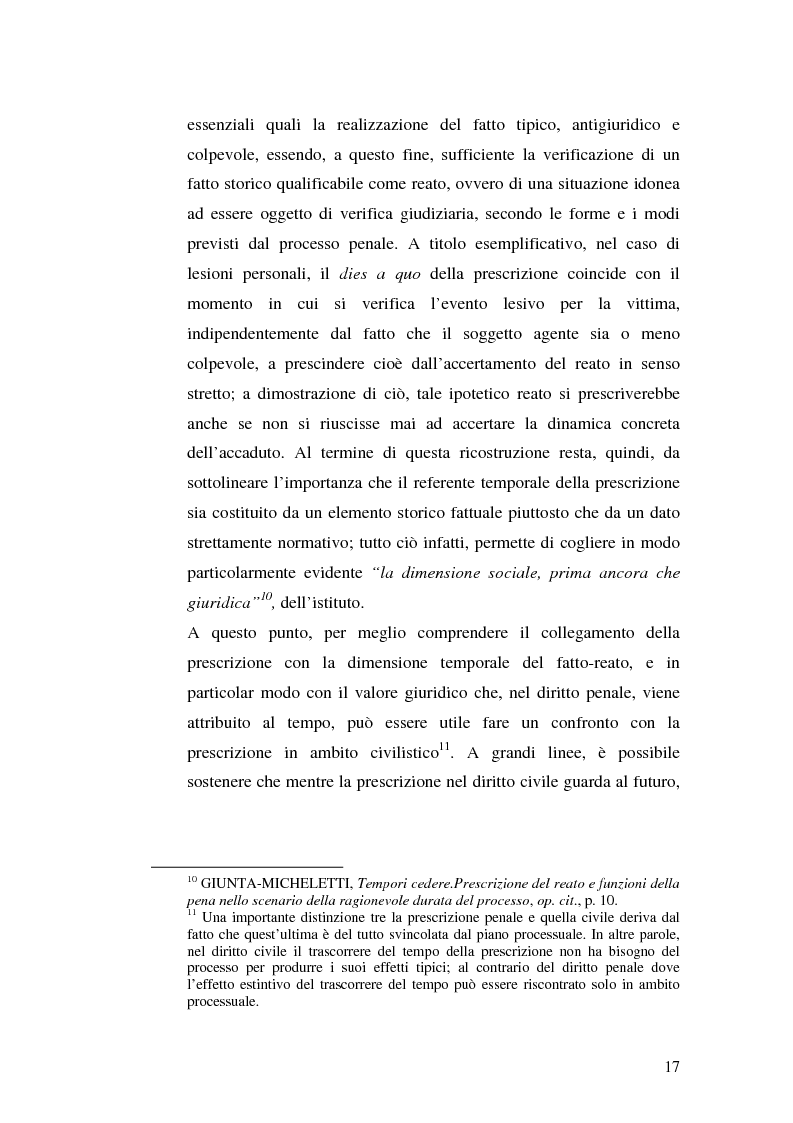 Anteprima della tesi: La prescrizione del reato, Pagina 11
