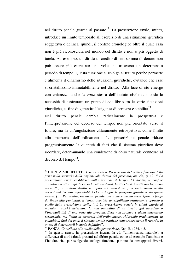 Anteprima della tesi: La prescrizione del reato, Pagina 12