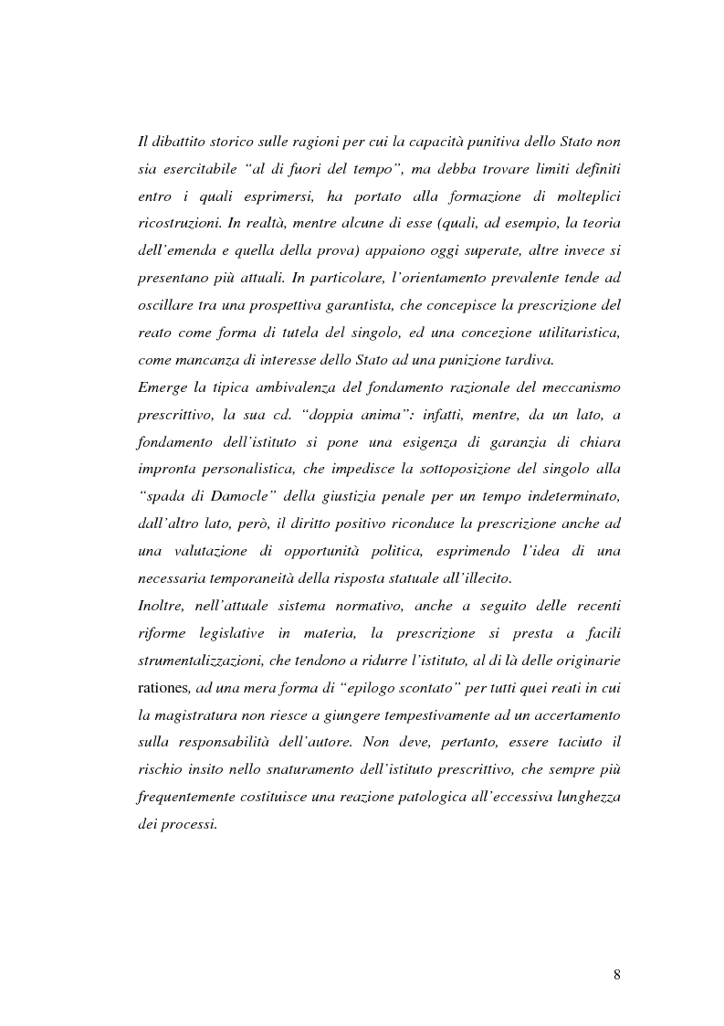 Anteprima della tesi: La prescrizione del reato, Pagina 2