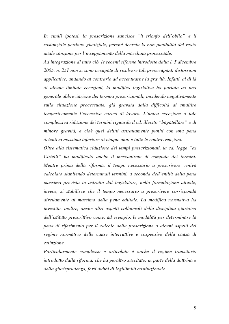 Anteprima della tesi: La prescrizione del reato, Pagina 3
