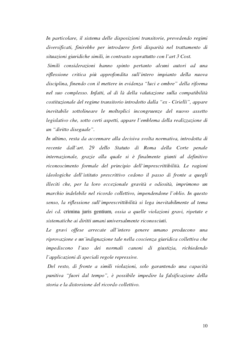 Anteprima della tesi: La prescrizione del reato, Pagina 4