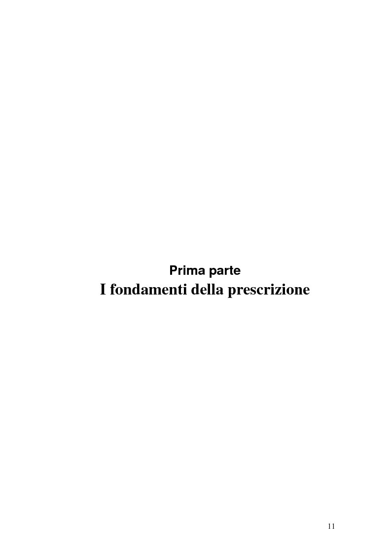 Anteprima della tesi: La prescrizione del reato, Pagina 5