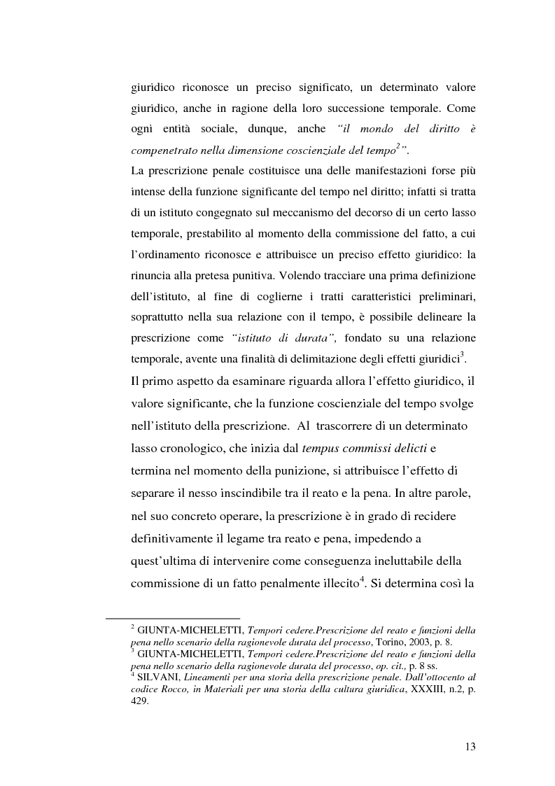 Anteprima della tesi: La prescrizione del reato, Pagina 7