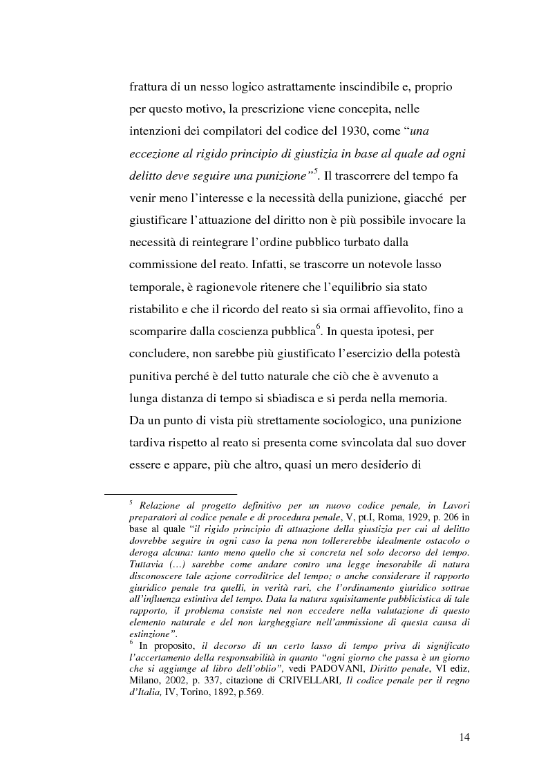 Anteprima della tesi: La prescrizione del reato, Pagina 8