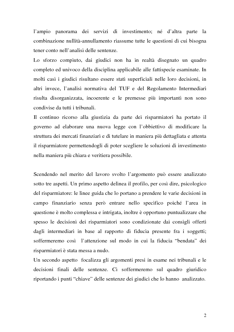 Anteprima della tesi: La tutela del cliente dopo i recenti scandali finanziari, Pagina 2