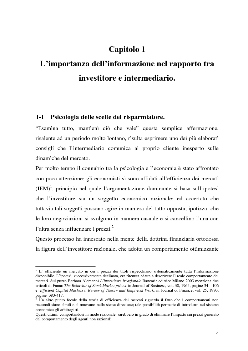 Anteprima della tesi: La tutela del cliente dopo i recenti scandali finanziari, Pagina 4