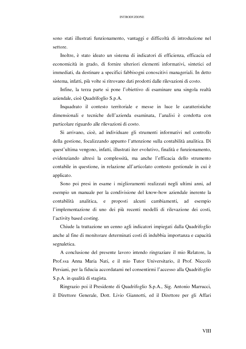 Anteprima della tesi: Le rilevazioni di costo nelle aziende di igiene urbana. Il caso Quadrifoglio S.p.A., Pagina 2