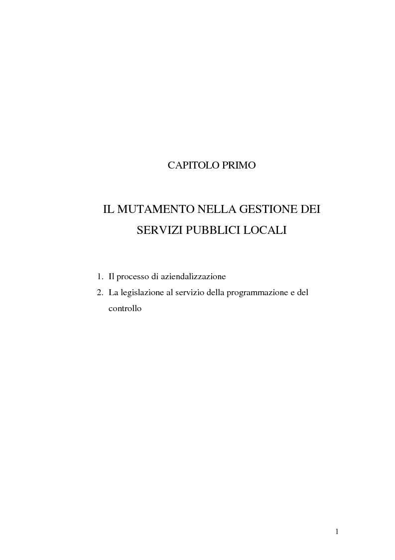 Anteprima della tesi: Le rilevazioni di costo nelle aziende di igiene urbana. Il caso Quadrifoglio S.p.A., Pagina 4