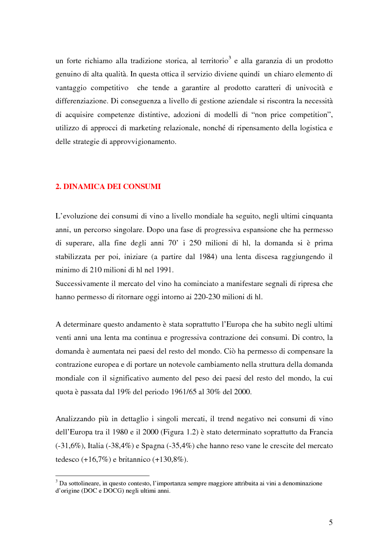 Anteprima della tesi: Strategie di commercializzazione nel mercato vitivinicolo, Pagina 5