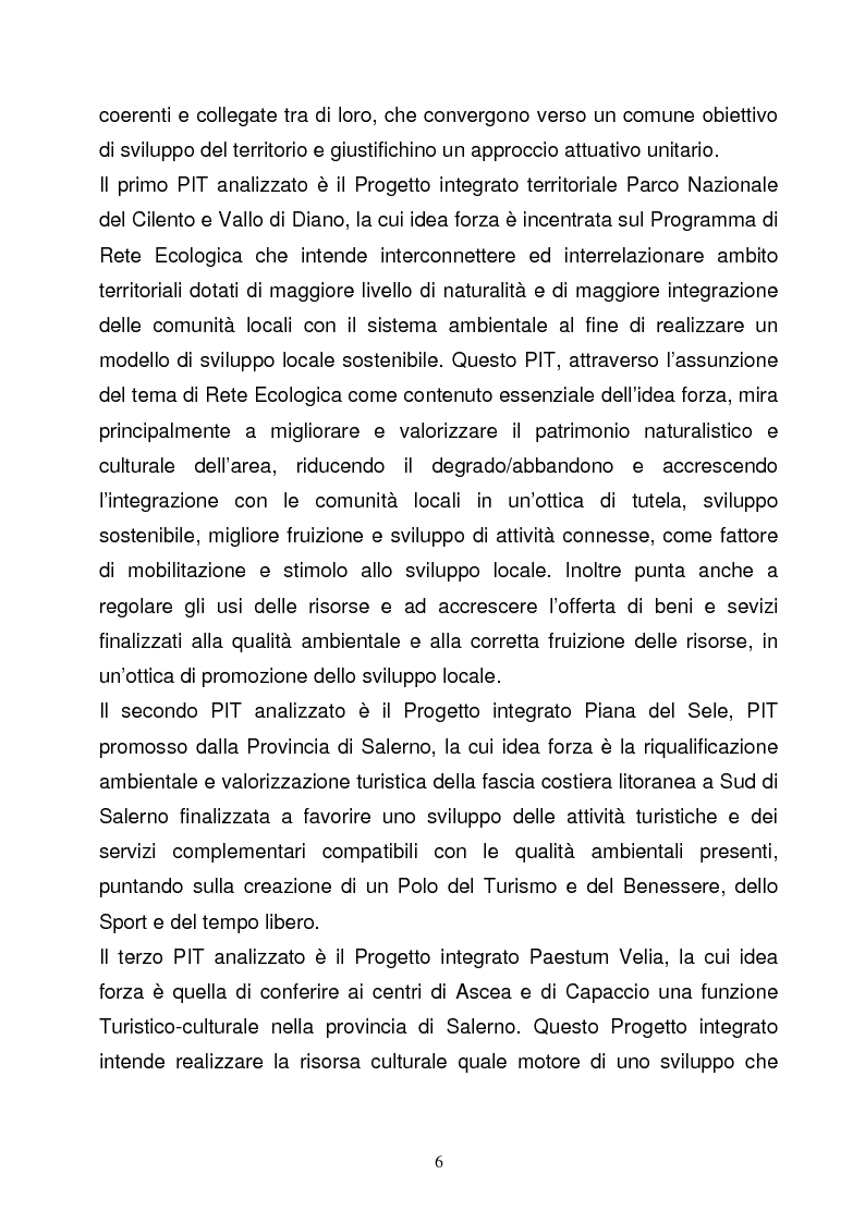 Anteprima della tesi: La Programmazione Territoriale: il caso del Cilento, Pagina 4