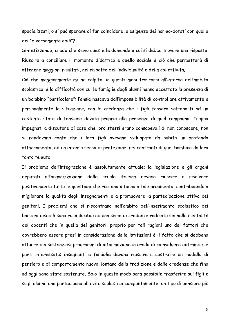 Anteprima della tesi: Bambini autistici inseriti nella scuola primaria: problemi e prospettive, Pagina 4